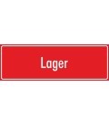 Aufkleber 'Lager' (rot)