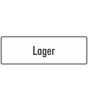 Aufkleber "Lager" (weiß)
