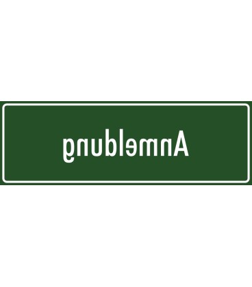 Aufkleber "Anmeldung" (grün)