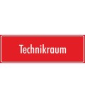 Aufkleber 'Technikraum' (rot)