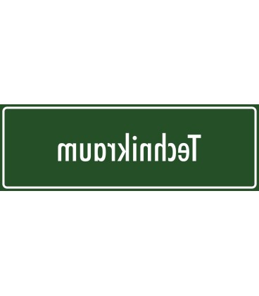 Aufkleber "Technikraum" (grün)