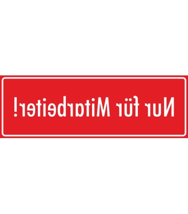 Aufkleber "Nur für Mitarbeiter" (rot)