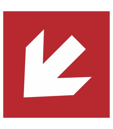 Schilder "Richtungsangabe links abwärts"
