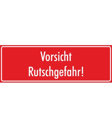 Aufkleber "Vorsicht Rutschgefahr" (rot)