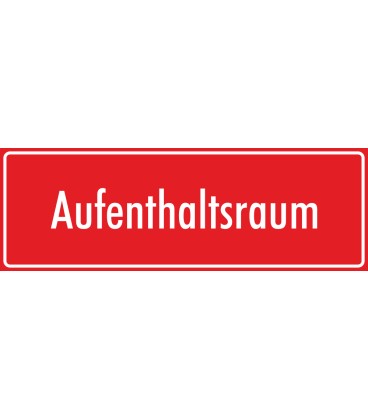 Aufkleber "Aufenthaltsraum" (rot)