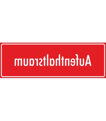 Aufkleber "Aufenthaltsraum" (rot)
