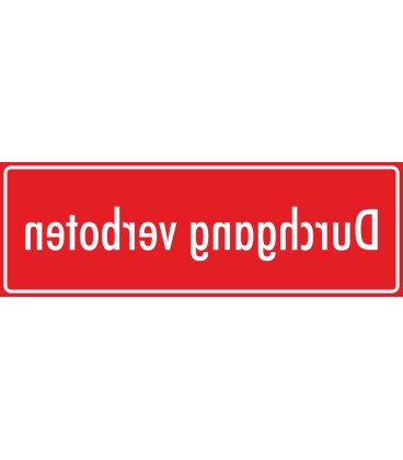 Aufkleber "Durchgang verboten" (rot)