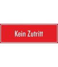 Aufkleber 'Kein Zutritt' (rot)