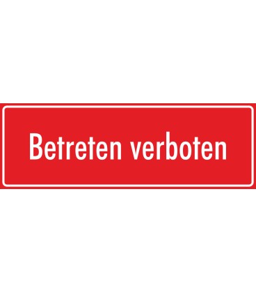Aufkleber "Betreten verboten" (rot)