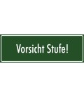 Aufkleber 'Vorsicht Stufe' (grün)