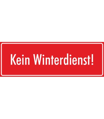Aufkleber "Kein Winterdienst" (rot)