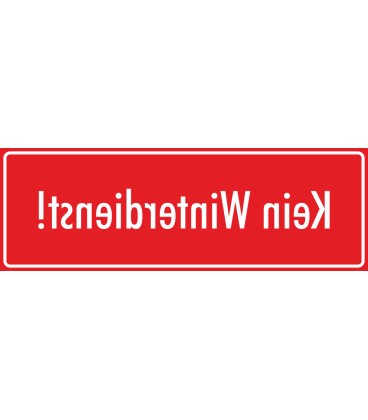 Aufkleber "Kein Winterdienst" (rot)