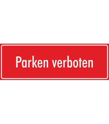 Aufkleber "Parken verboten" (rot)