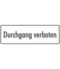 Schilder "Durchgang verboten" (weiß)