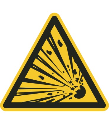 Aufkleber "Warnung vor explosionsgefährlichen Stoffen"