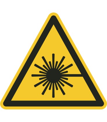 Aufkleber "Warnung vor Laserstrahlen"