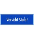 Schilder 'Vorsicht Stufe' (blau)