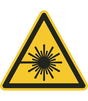 Aufkleber "Warnung vor Laserstrahlen"