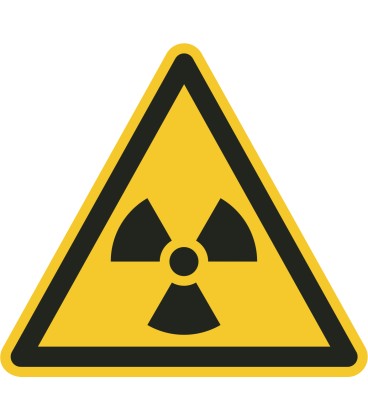 Aufkleber "Warnung vor radioaktiven Stoffen oder ionisierender Strahlung"