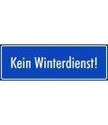 Schilder 'Kein Winterdienst' (blau)