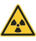 Aufkleber "Warnung vor radioaktiven Stoffen oder ionisierender Strahlung"