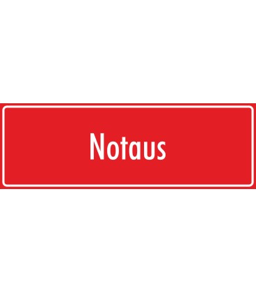 Aufkleber "Notaus" (rot)