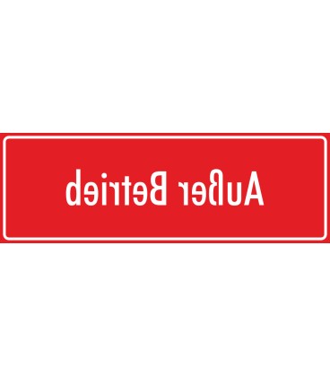 Aufkleber "Außer Betrieb" (rot)