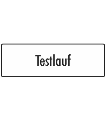 Aufkleber "Testlauf" (weiß)