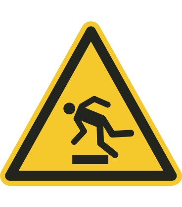 Aufkleber "Warnung vor Hindernissen am Boden"