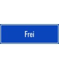 Schilder 'Frei' (blau)
