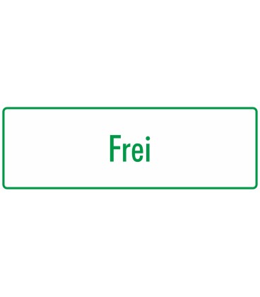 Schilder "Frei" (grün - weiß)