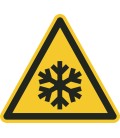 Aufkleber 'Warnung vor niedriger Temperatur/Frost'