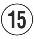 Geschwindigkeitsaufkleber 15 Km (weiß)
