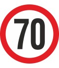 Geschwindigkeitsaufkleber 70 Km (rot)