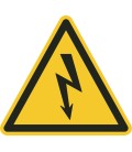 Aufkleber "Warnung vor elektrischer Spannung"