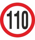 Geschwindigkeitsaufkleber 110 Km (rot)