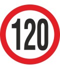 Geschwindigkeitsaufkleber 120 Km (rot)