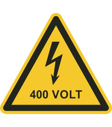 Aufkleber "Warnung vor elektrischer Spannung 400V"