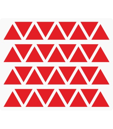 Markierungsaufkleber Dreieckig 20 mm pro Blatt (36 Stück)