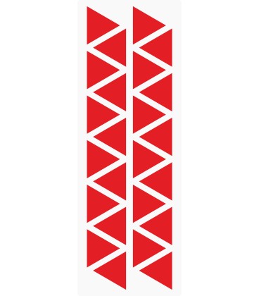 Markierungsaufkleber Dreieckig 24 mm pro Blatt (25 Stück)