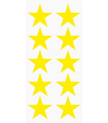 Markierungsaufkleber Stern 50 mm pro Blatt (10 Stück)