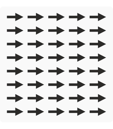 Markierungsaufkleber Pfeil 15 mm pro Blatt (40 Stück)