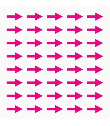 Markierungsaufkleber Pfeil 15 mm pro Blatt (40 Stück)