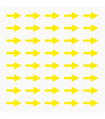 Markierungsaufkleber Pfeil 15 mm pro Blatt (40 Stück)