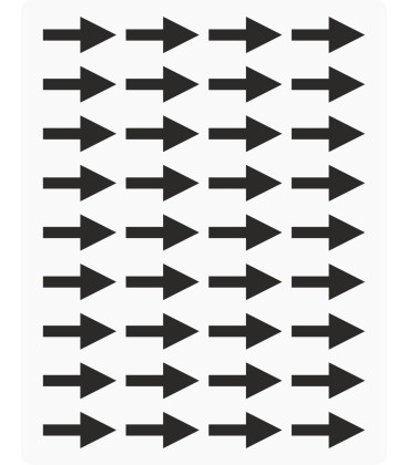 Markierungsaufkleber Pfeil 20 mm pro Blatt (36 Stück)