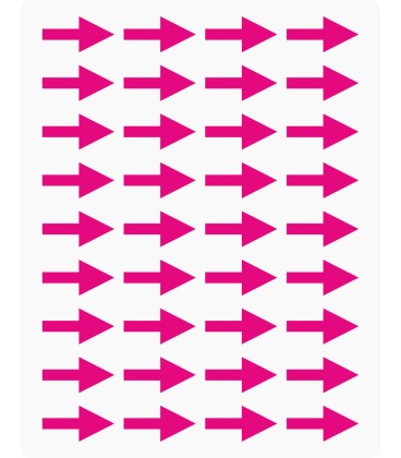 Markierungsaufkleber Pfeil 20 mm pro Blatt (36 Stück)