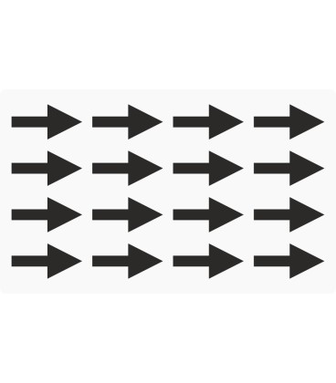 Markierungsaufkleber Pfeil 30 mm pro Blatt (16 Stück)