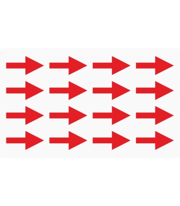 Markierungsaufkleber Pfeil 30 mm pro Blatt (16 Stück)