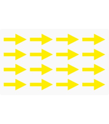 Markierungsaufkleber Pfeil 30 mm pro Blatt (16 Stück)