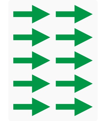 Markierungsaufkleber Pfeil 50 mm pro Blatt (10 Stück)